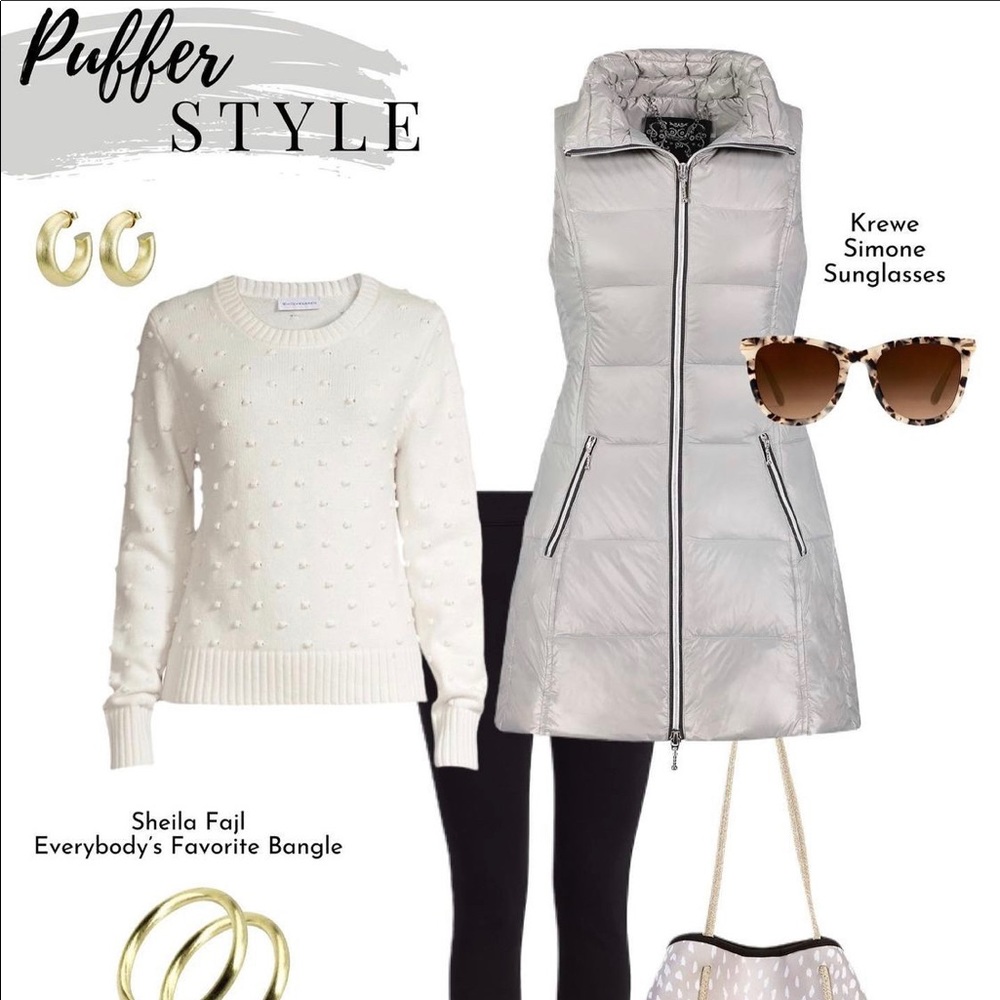 Long puffer vest Sz S